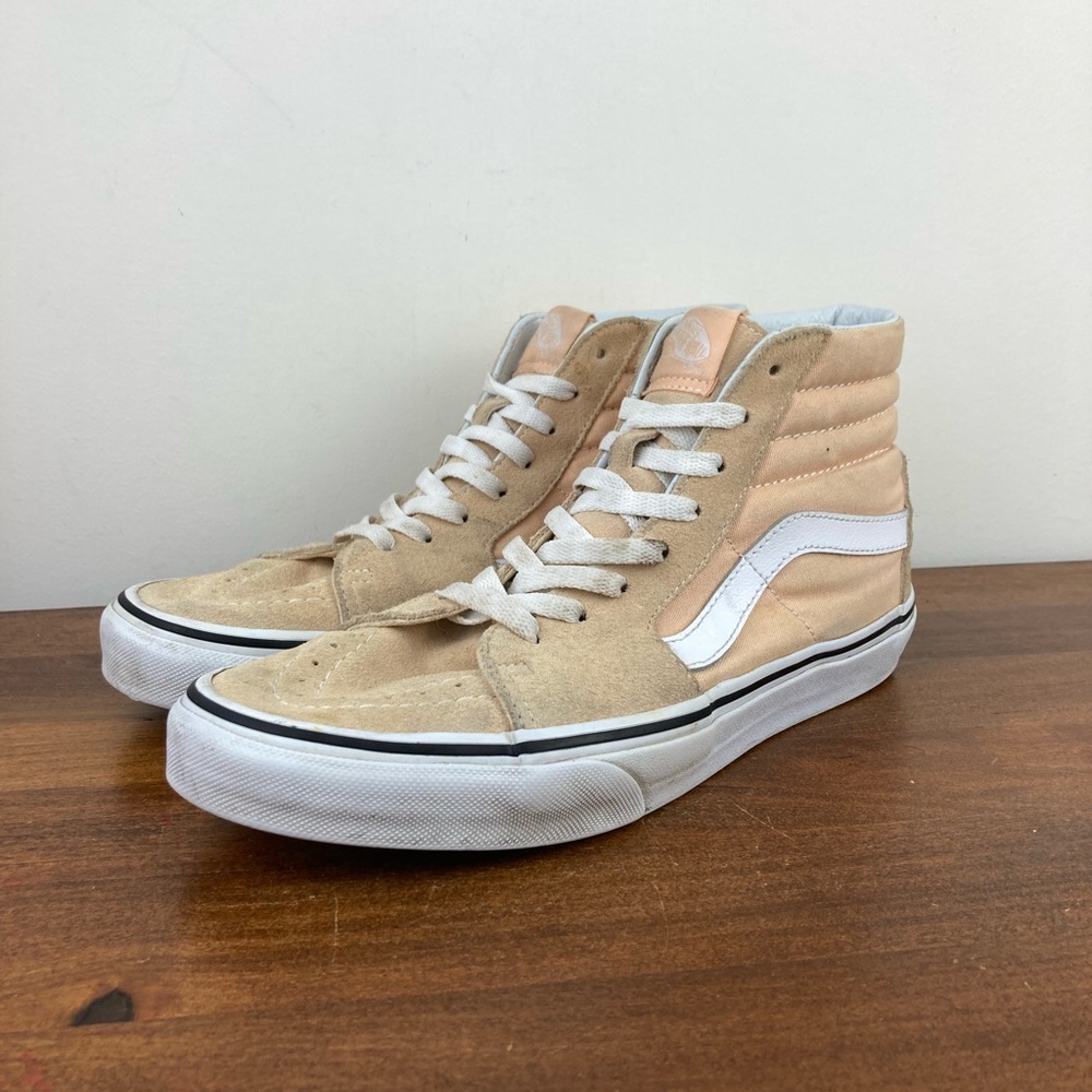 VANS Old Skool Sk8-Hi 751505 SB Peach Suede Sneakers High Top Men 8.5 - Women 10
